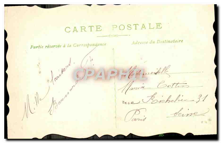CPA Fantaisie Fleurs Bateau — Verso