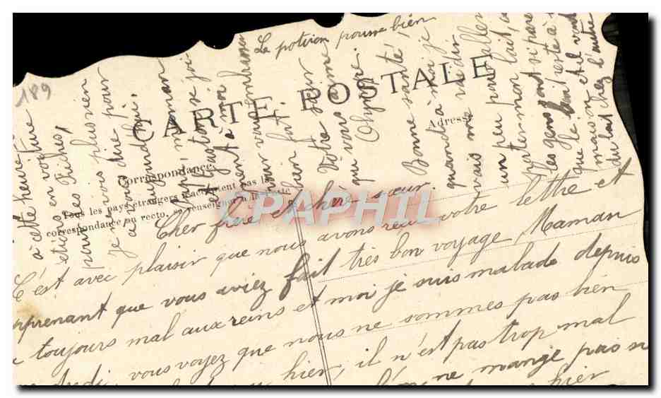 CPA Fantaisie Fleurs — Verso