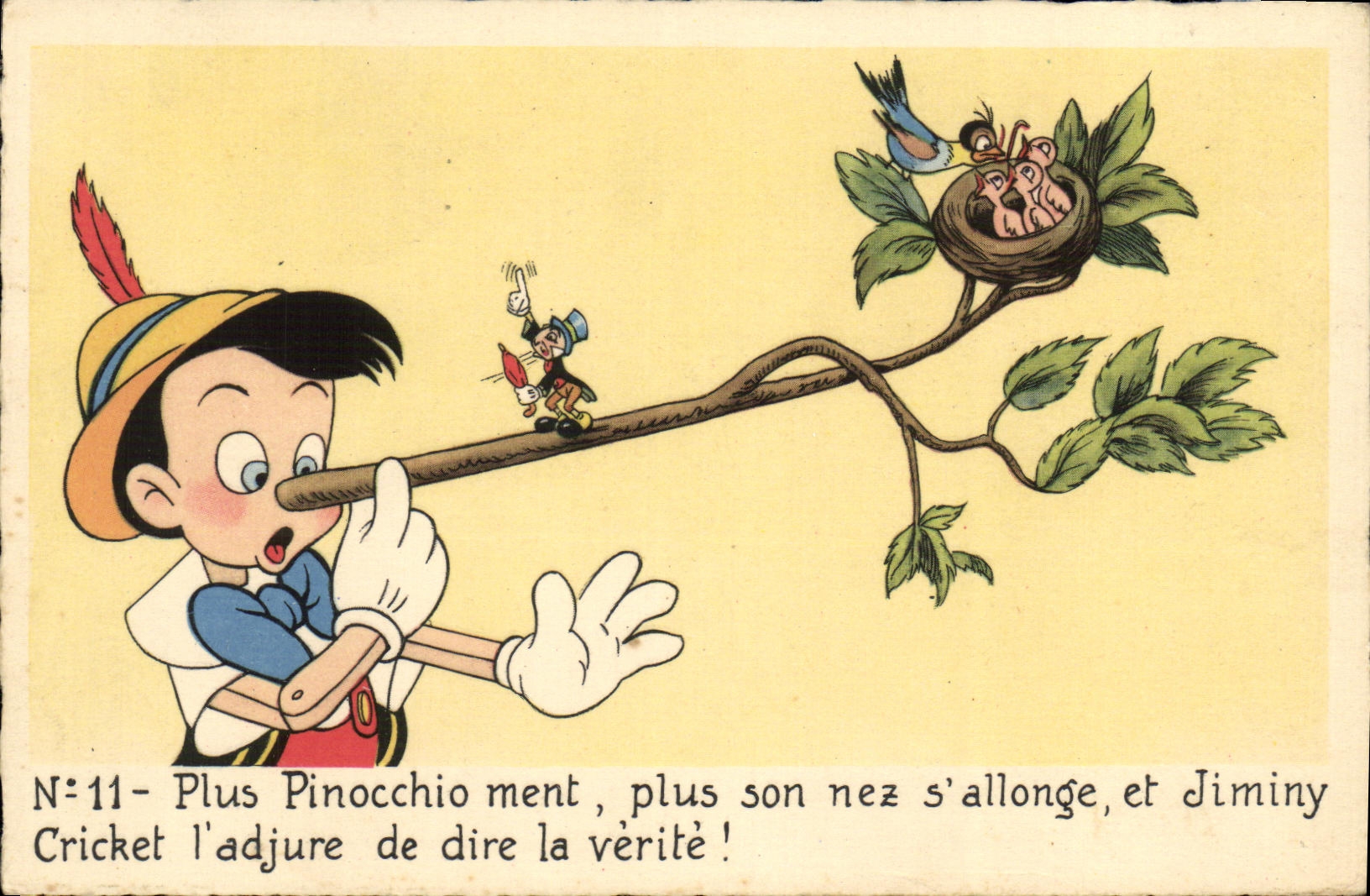 Pinocchio et Jiminy Cricket — série N°11 — Éditions E. Séphéradas