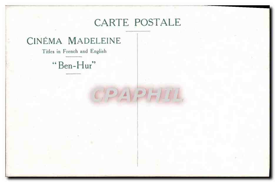 CPA Fantaisie Femme May Mc Avoy dans Ben Hur  — Rückseite