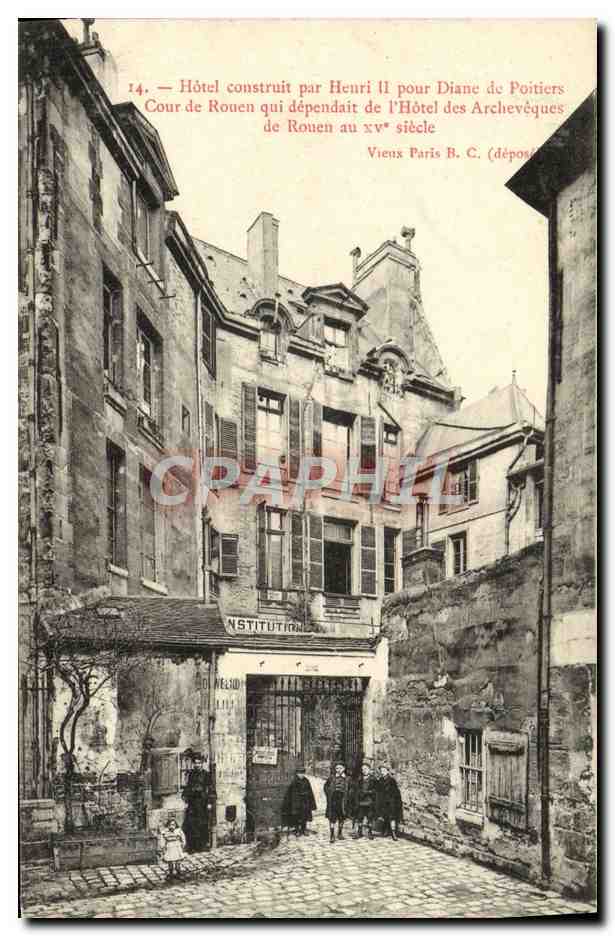 CPA Paris Hotel construit par Henri II pour Diane de Poitiers Enfants