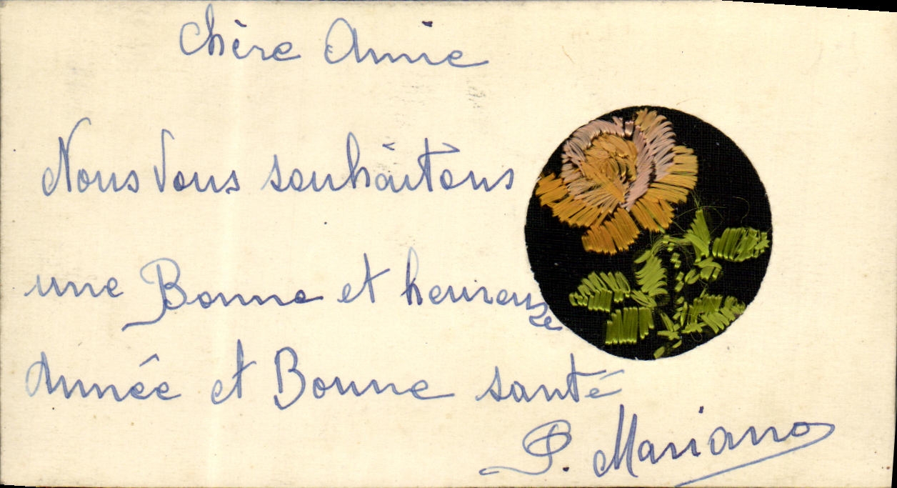 CPA Fleurs brodee