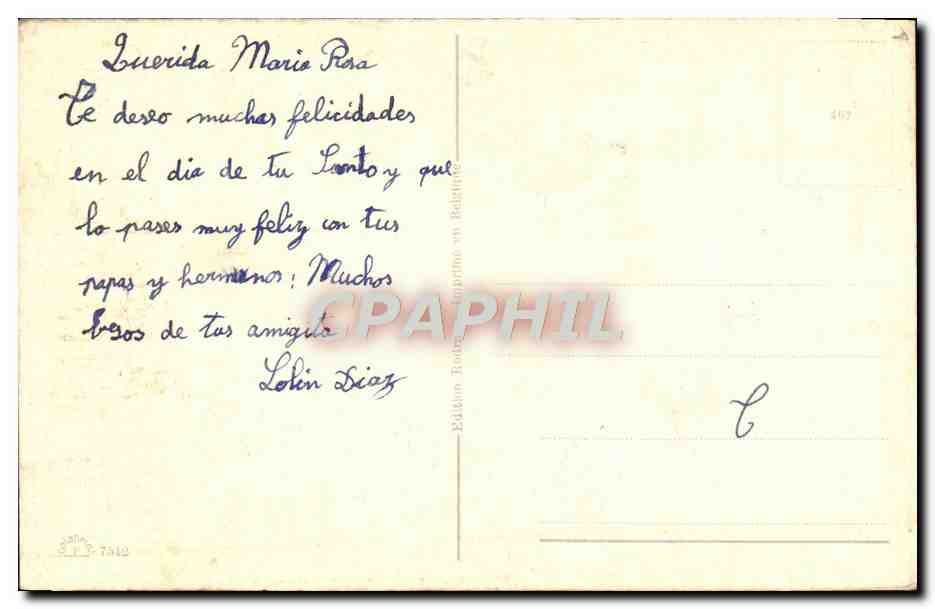 CPA Fantaisie Enfant Papillon  — Rückseite