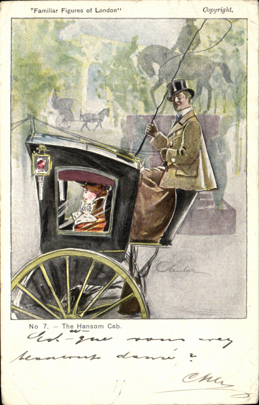 CPA London The Hansom Cab Cocher 
