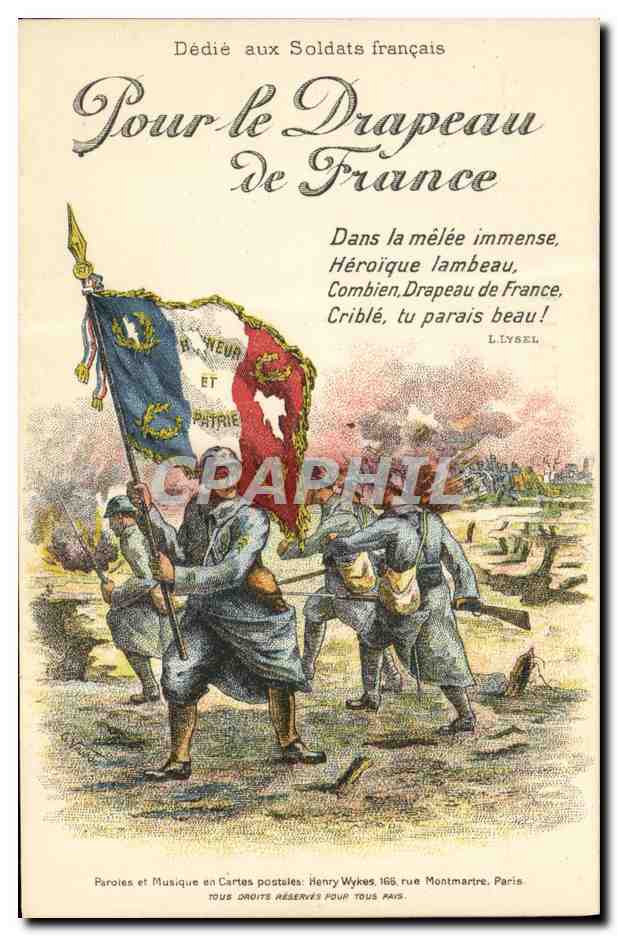 CPA Pour le drapeaud e la France Militaria 