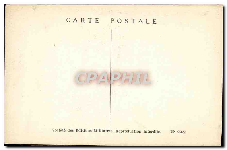 CPA Militaria Artillerie 1796 — Rückseite