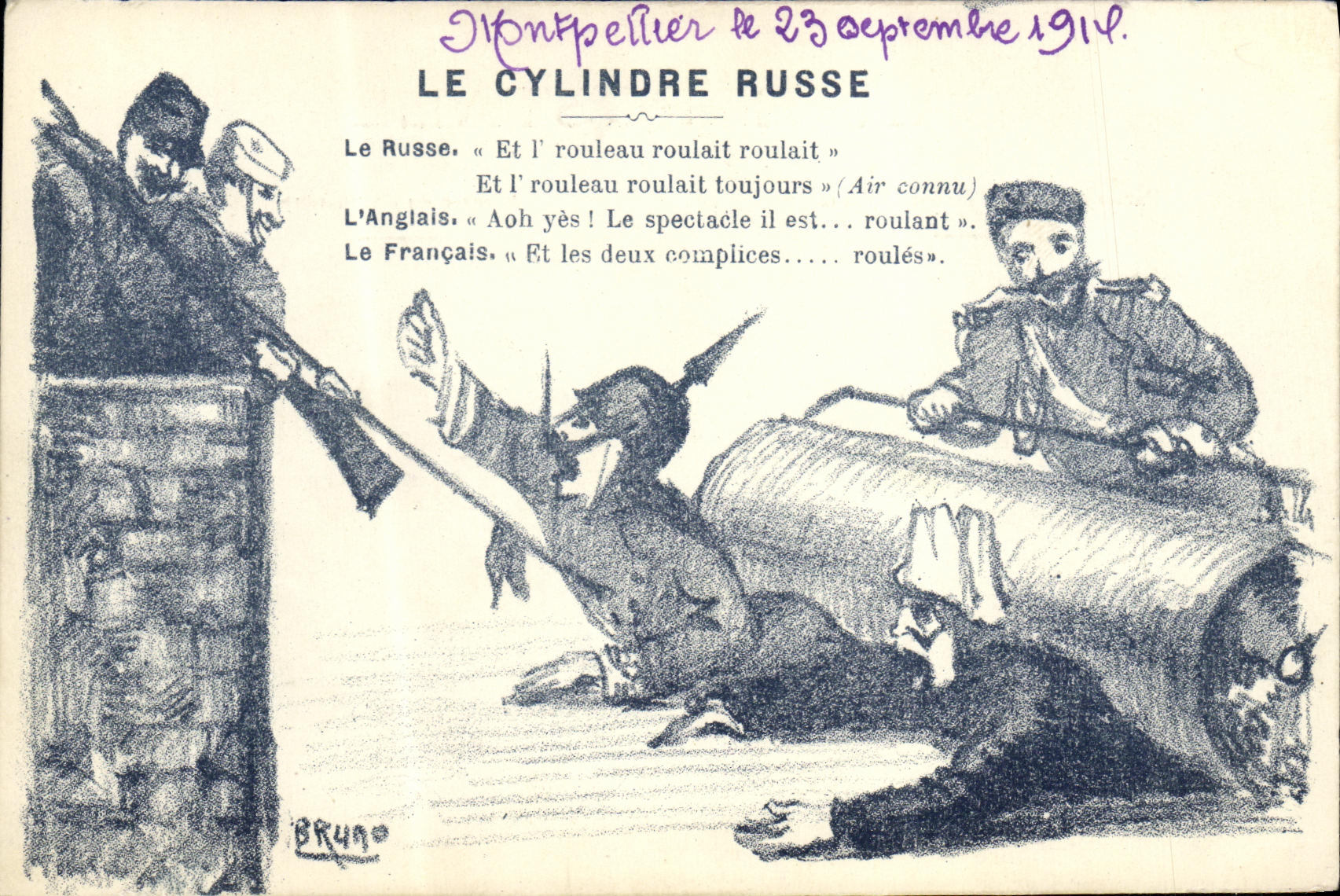 CPA Le cylindre russe Militaria Canon Russie Russia