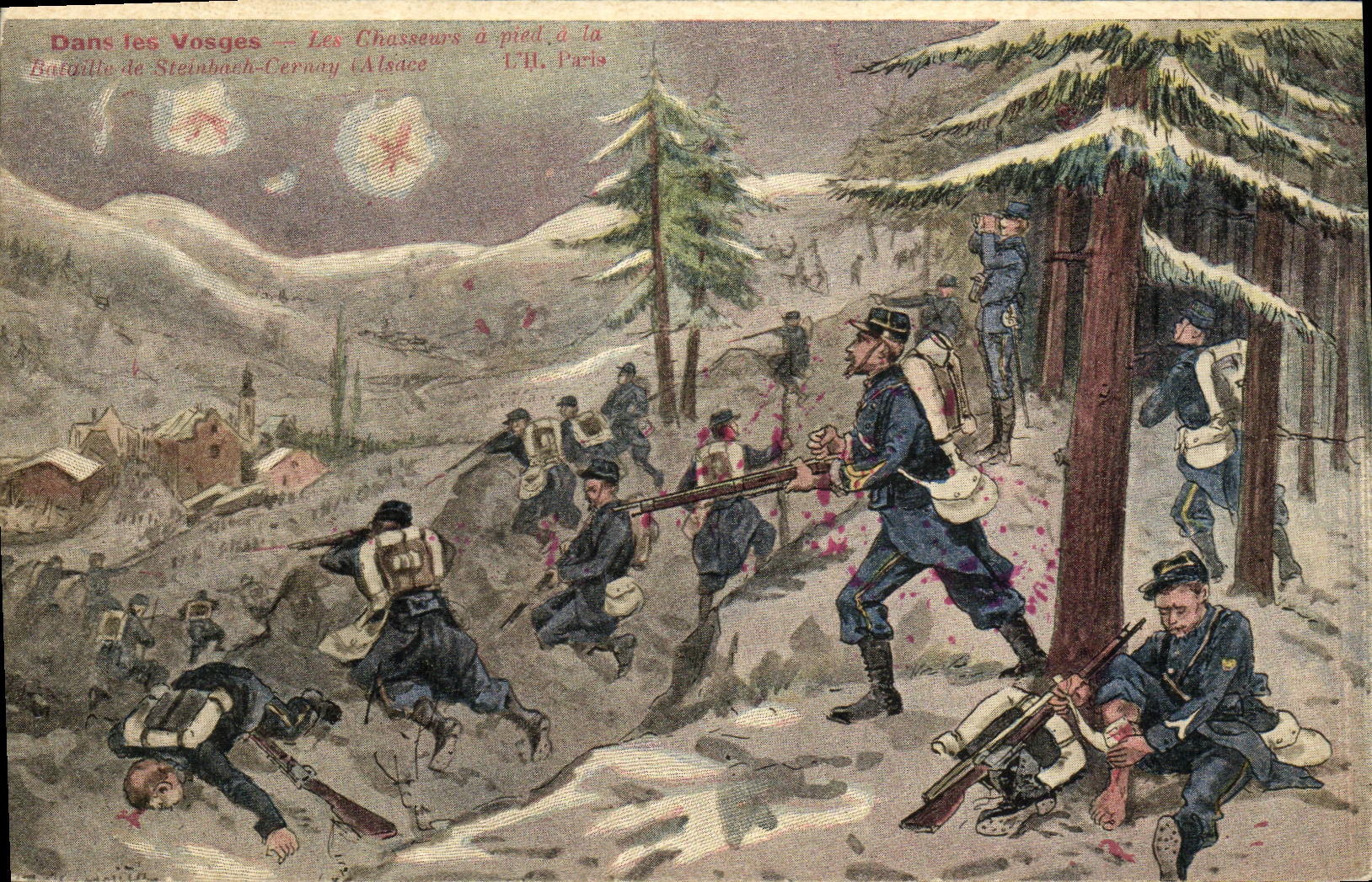 Schlacht von Steinbach-Cernay — Die Infanterie — Éditions L.H. Paris