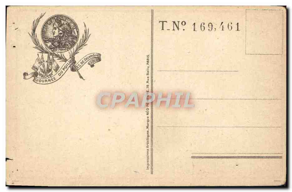 CPA Journee du poilu Decembre 1915 — Verso