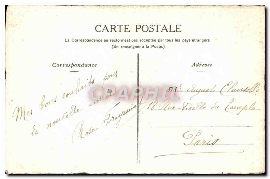 Femme dans un cadre rouge — décor de gui — éditeur non visible — Achterkant