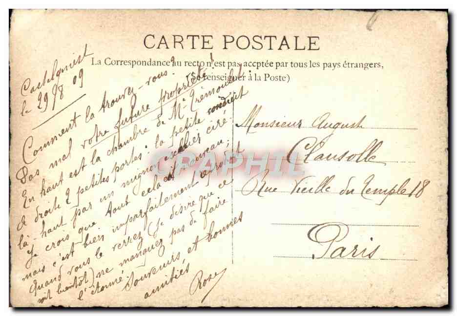 LARDENNE — Villa Trémoulet — éditeur non visible — Verso