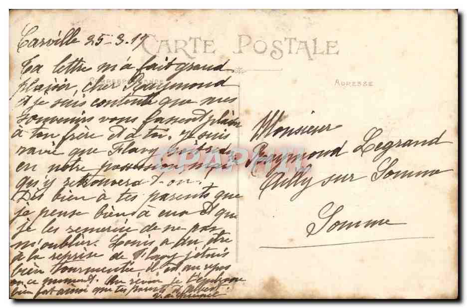 CPA Types Normands Le bonnet de coton Folklore Chien  — Verso