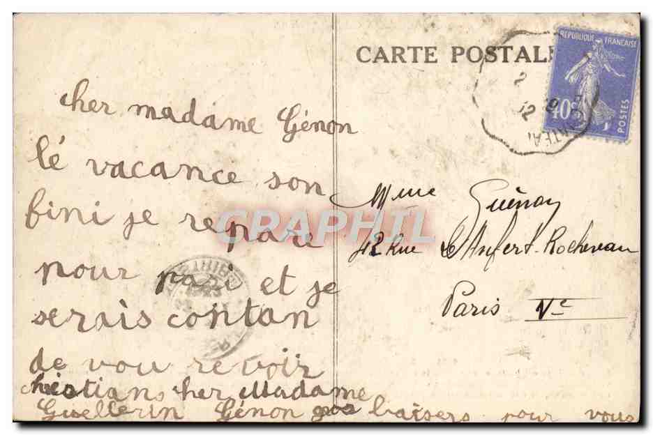 CPA La grilleee de chataignes Folklore  — Verso