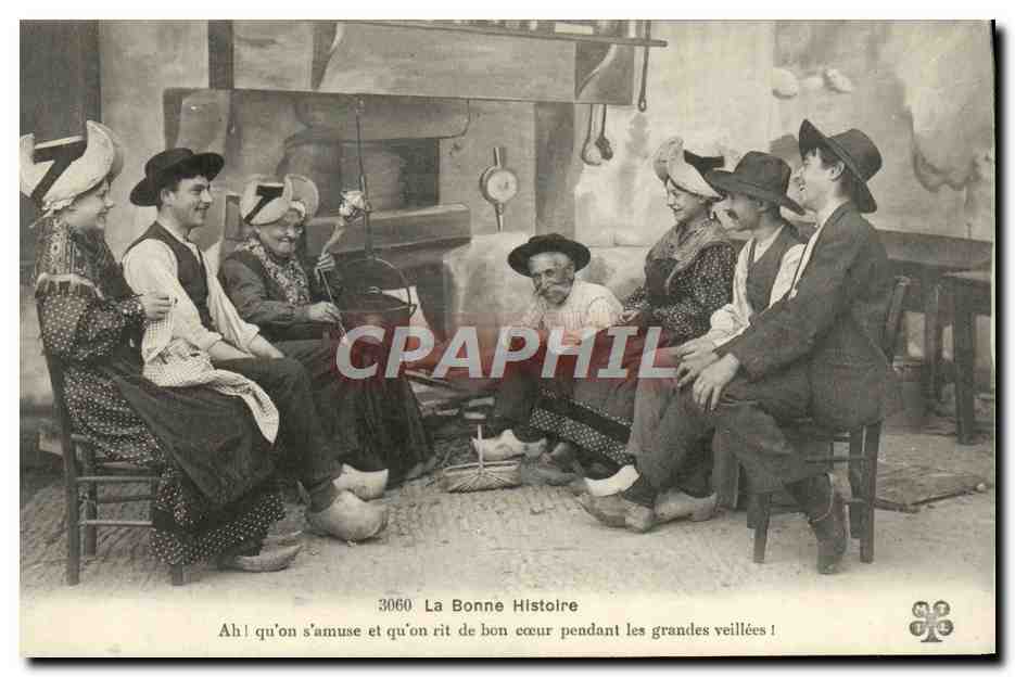 CPA La bonne histoire Folklore 