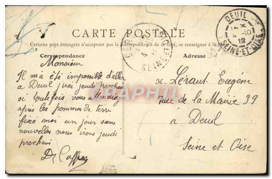 CPA Folklore autorites du pays  — Verso