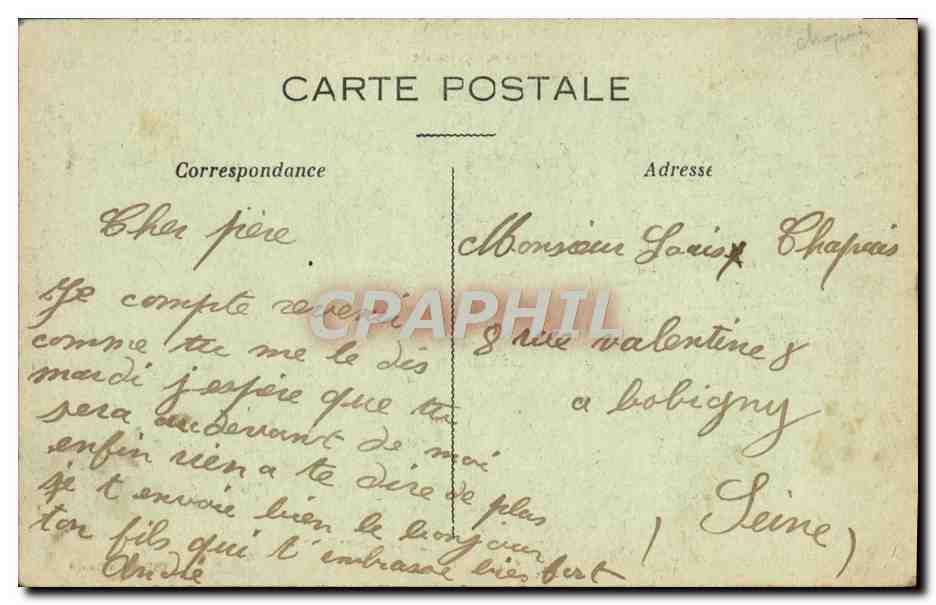 CPA Folklore Une seance du conseil municipal — Verso