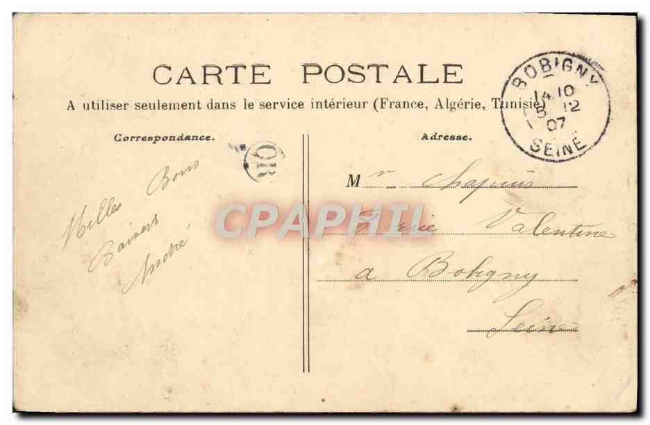 CPA Folklore Legende de St Saulge Le tacot Train Cochon  — Verso