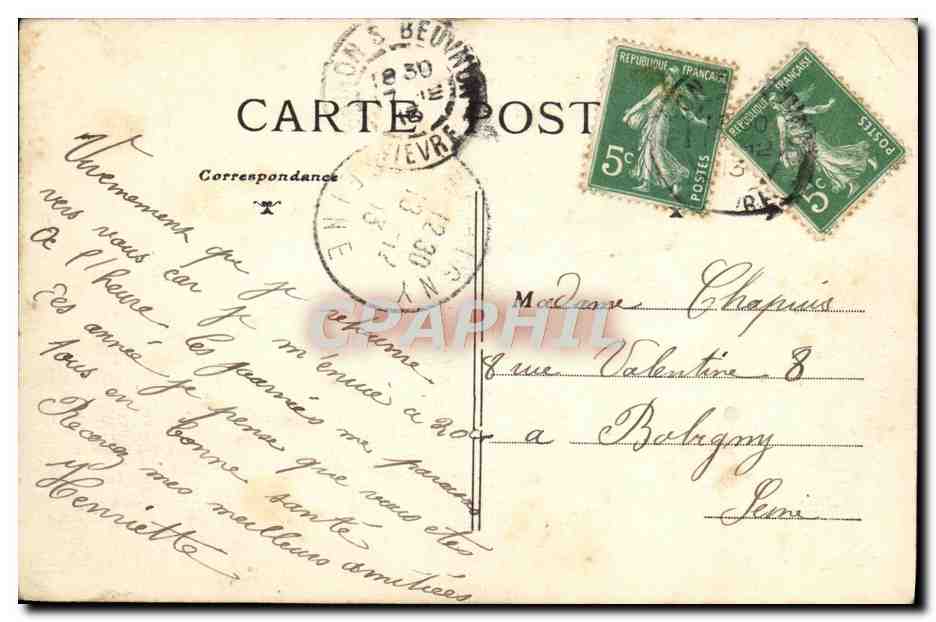 CPA Folklore Scenes morvandelles Mariage  — Verso