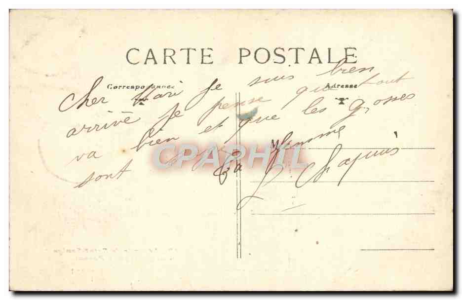 CPA Folklore Legende de St Saulge Une place pour Pornat Train  — Verso