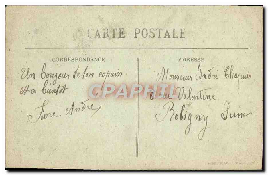 CPA Folklore Legende de St Saulge Le cochon ecrase Train  — Verso