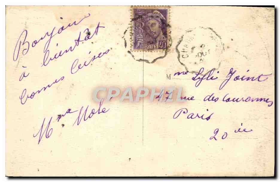 CPA Folklore Legendes de st Saulge Avion  — Verso