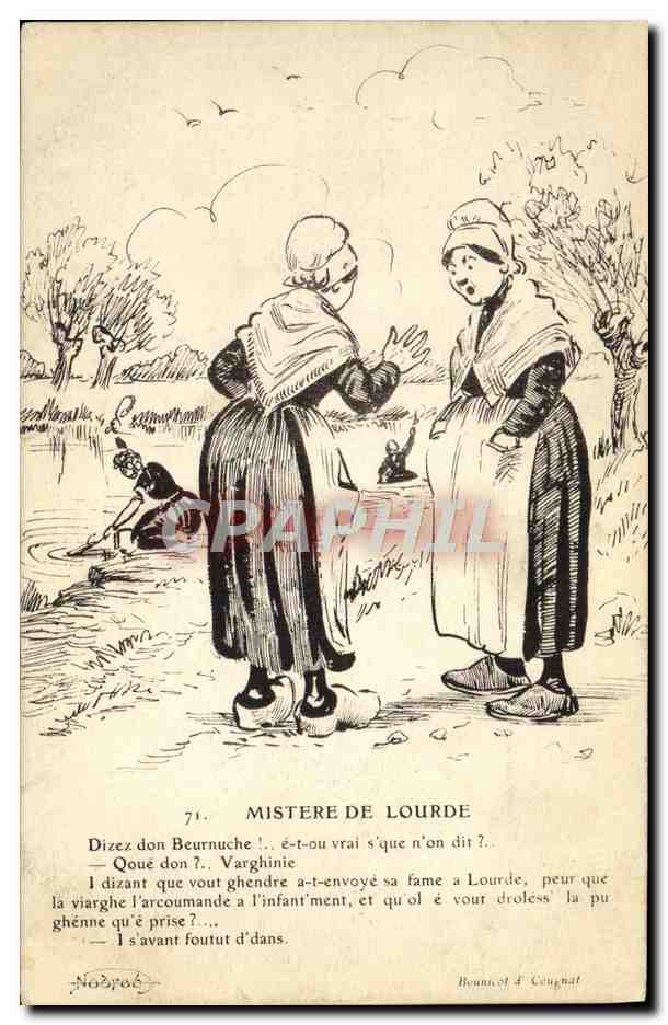 CPA Folklore Misere de Lourdes