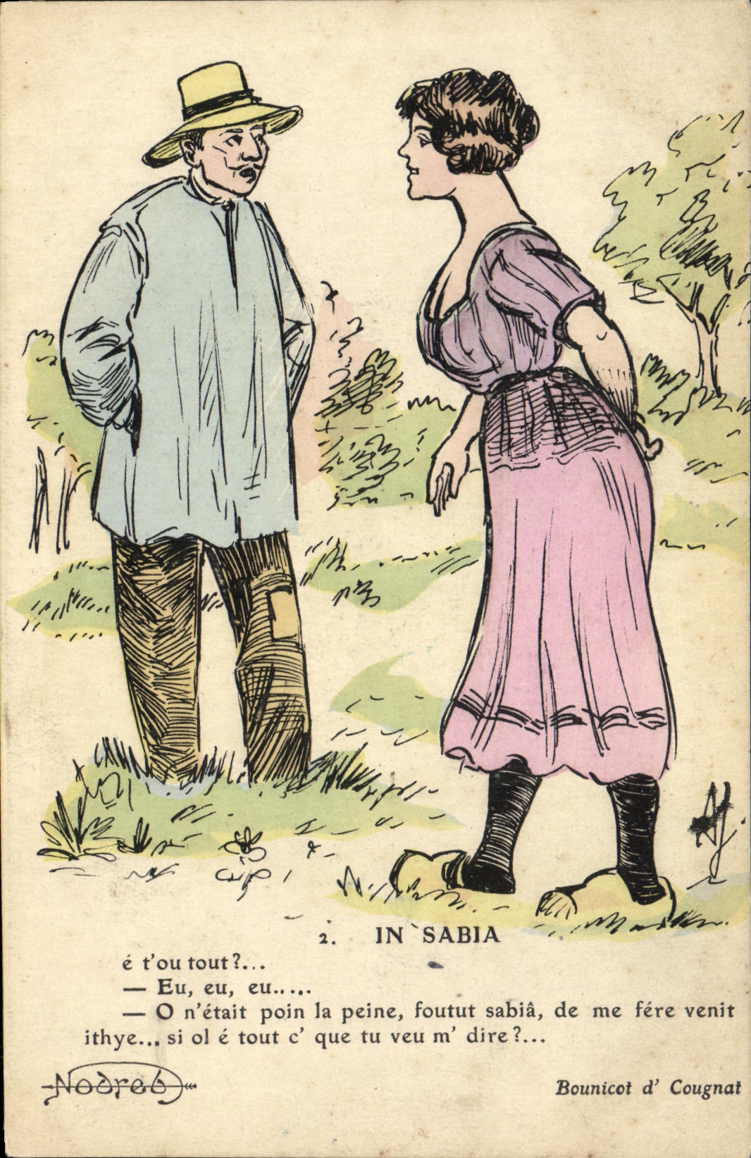 CPA Folklore In Sabia Sabots Femme 