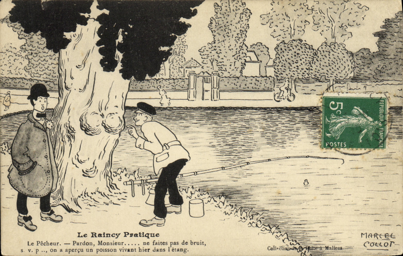 CPA Folklore Le Raincy pratique Pecheur 