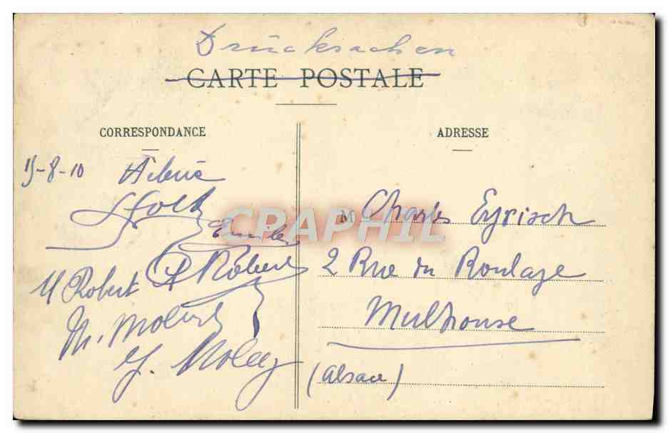 CPA Folklore Le Raincy pratique Pecheur  — Verso