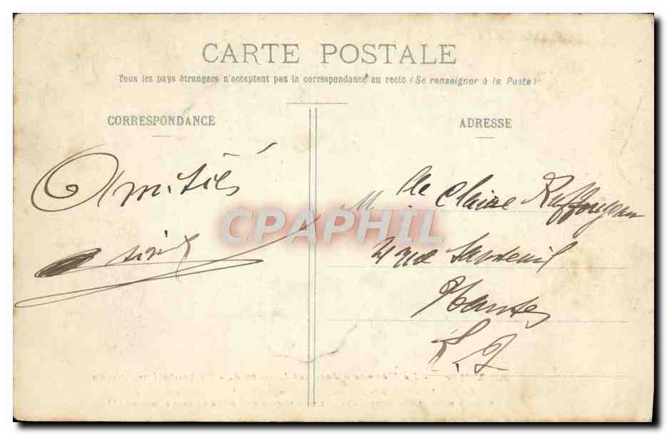 CPA Au village Le menage a Jacquet Lhoumia Le troisieme gosse  — Rückseite