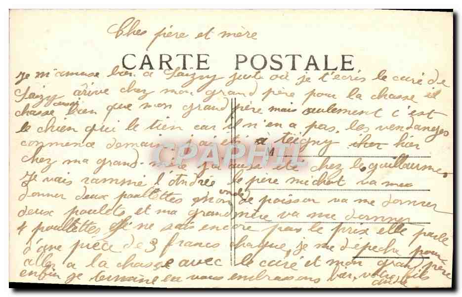 CPA Legende de Saint Saulge Le rouleau Folklore  — Verso