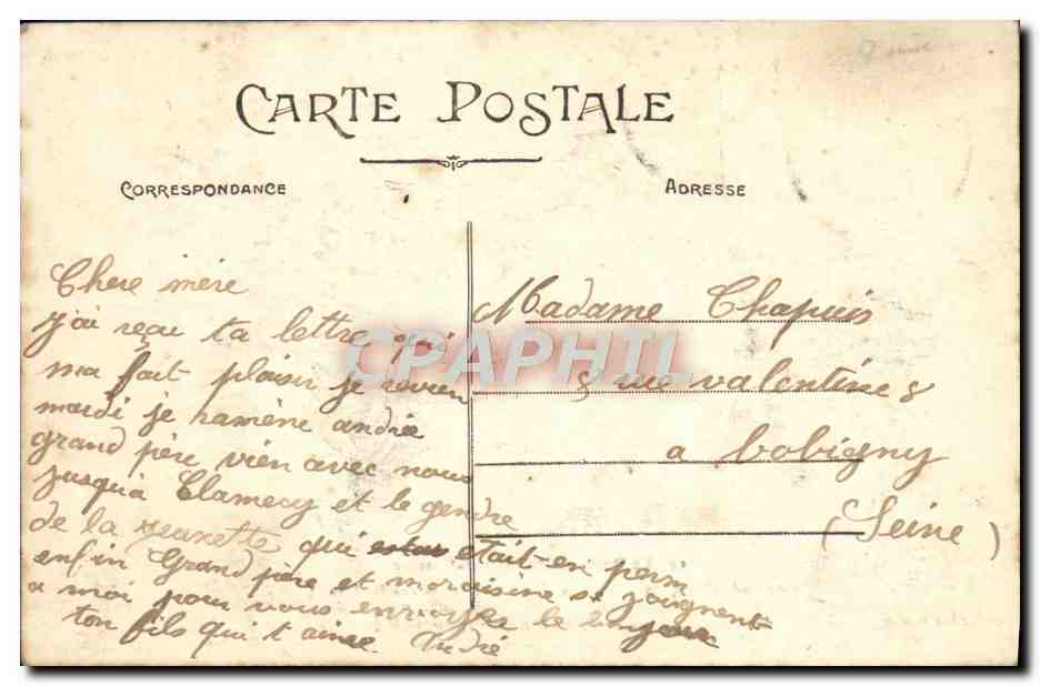 CPA Sourire du Morvan Automobile  — Verso