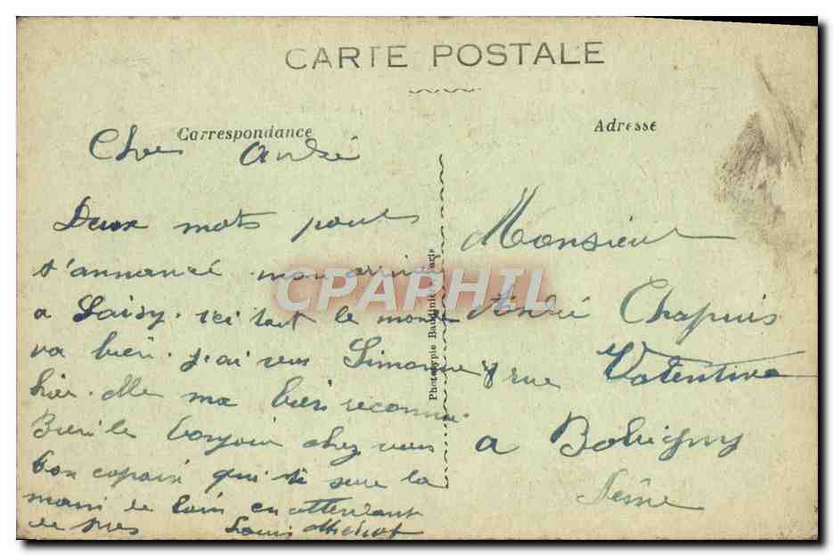 CPA Legende de St Saulge Les deux feux Pompiers  — Verso