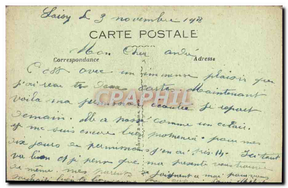 CPA Legende de St Saulge Le repos hebdomadaire  — Verso