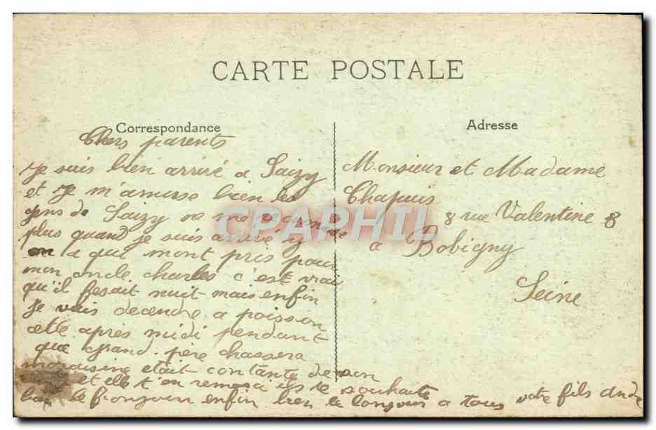 CPA Le banquet Alcool — Verso