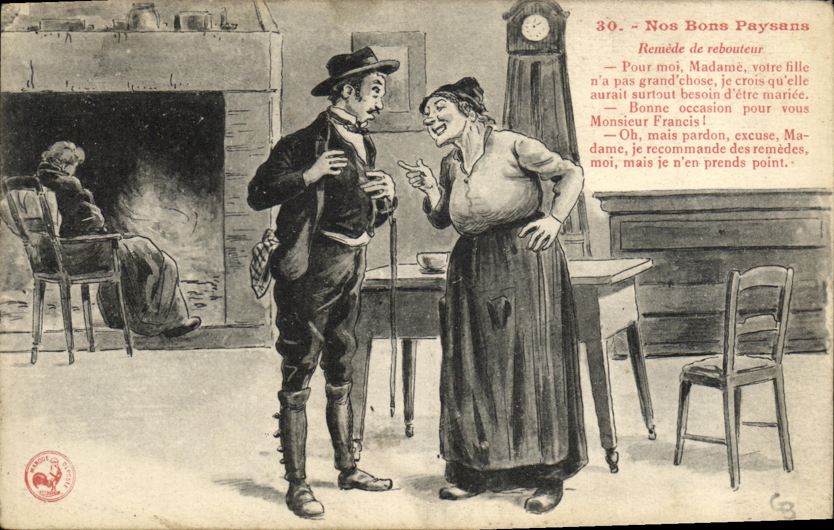 Nos Bon Paysans — Remède de rebouteur — Marque du Coq, n°30