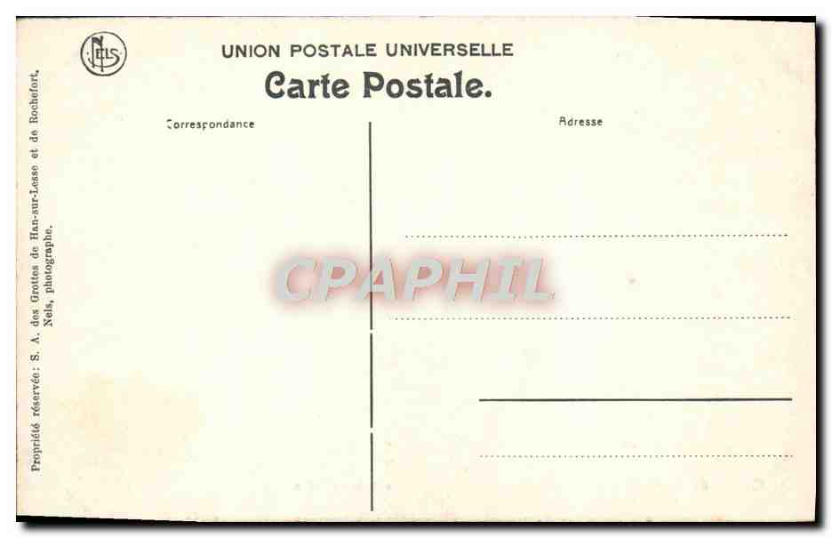CPA Grotte de Han La salle du trone — Back