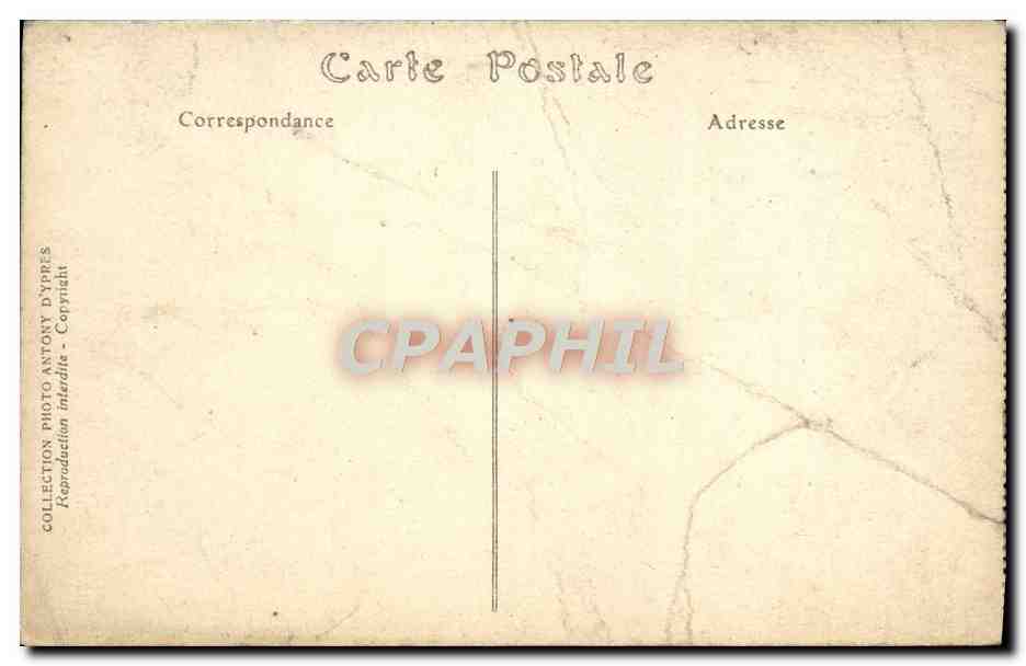 CPA Ypres 1919 Rue de Lille — Reverso