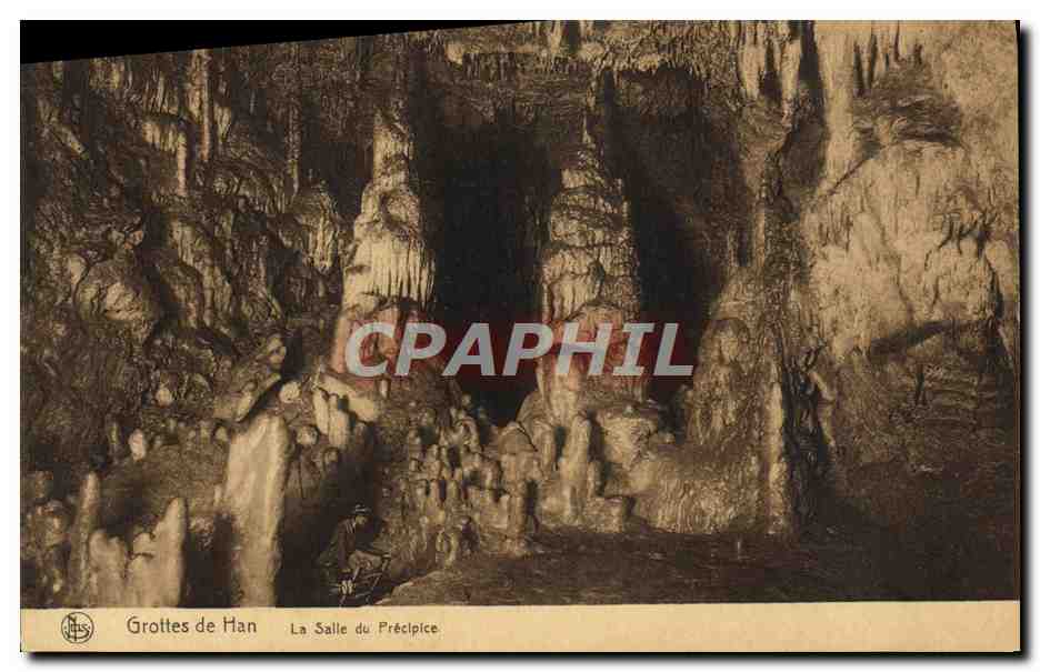 CPA Grottes de Han Salle du Precipice