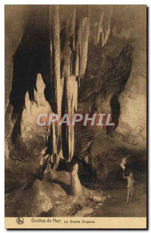 CPA Grottes de Han La grande draperie
