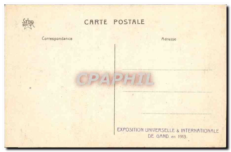 CPA Le Beffroi la Haille aux Draps et la Tour de St Bavon Gand  — Rückseite