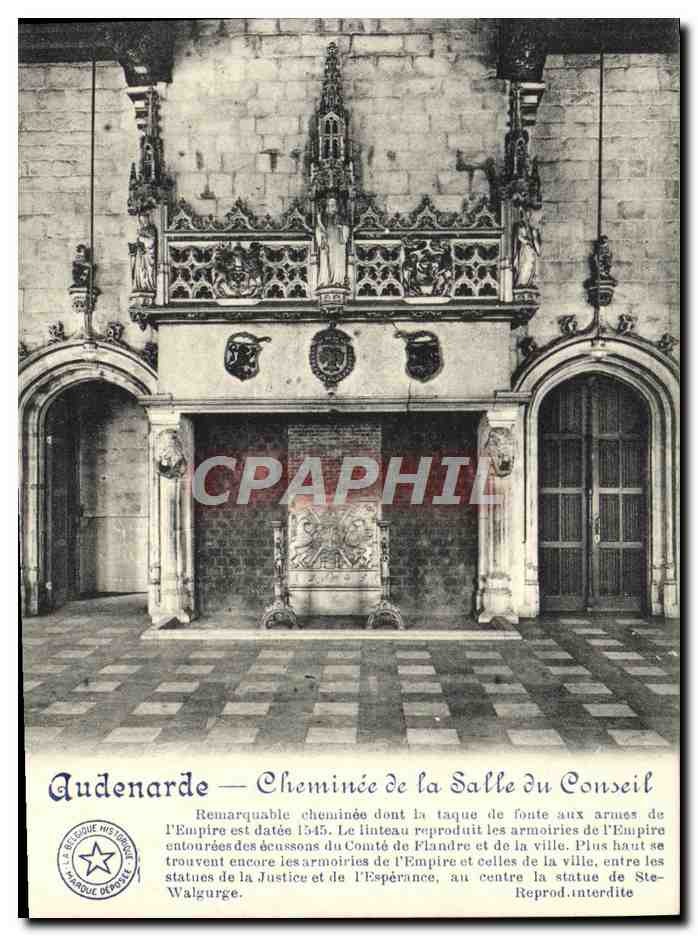 CPA Audenarde Cheminee de la Salle du Conseil