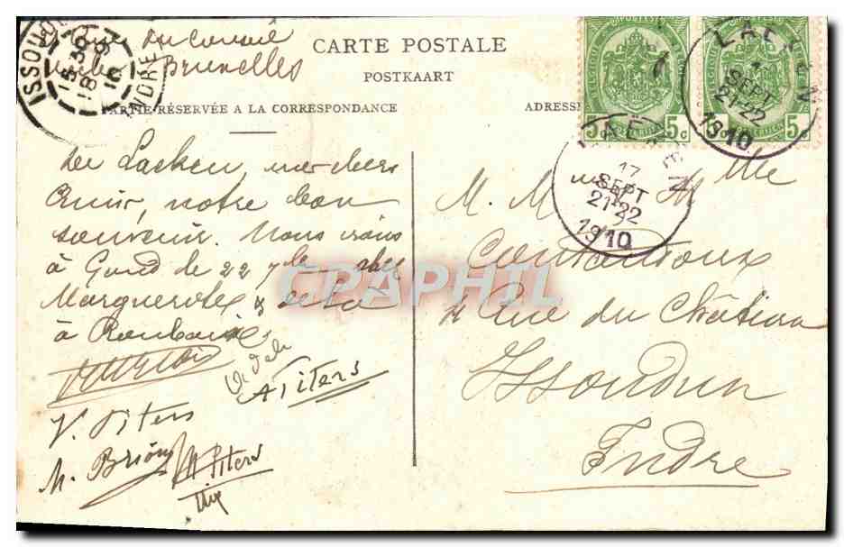 CPA Laeken Le Restaurant Chinois Chinois Chine China  — Back