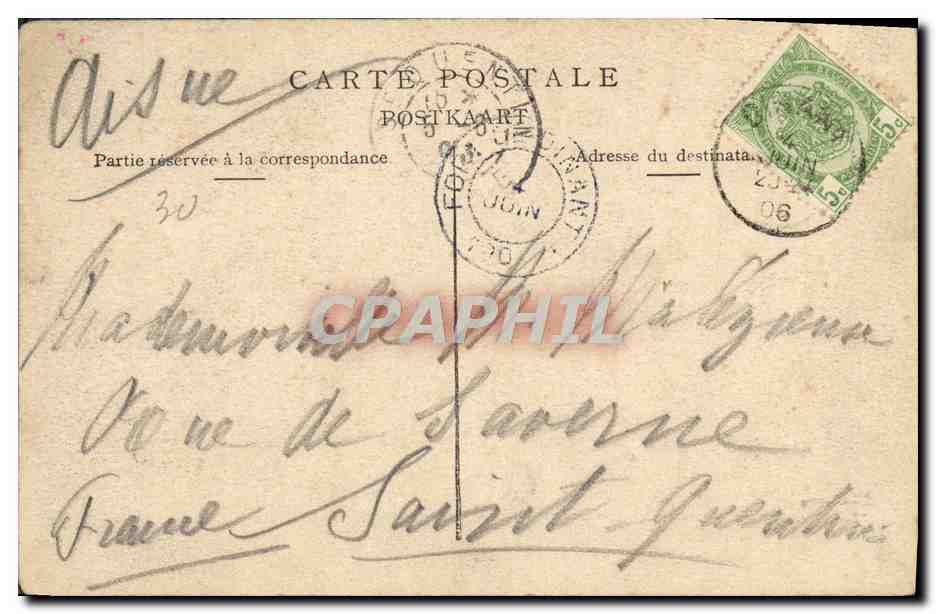 CPA Dinant Voiture de Mme de Maintenon au musee du port  — Rückseite