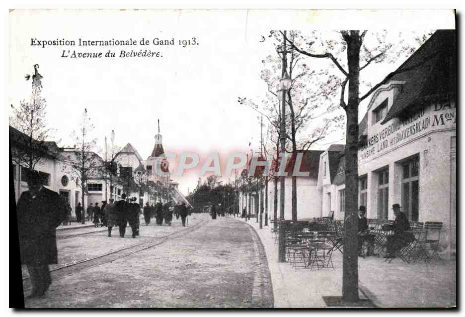 Exposition Internationale de Gand 1913 — L'Avenue du Belvédère — éditeur non visible