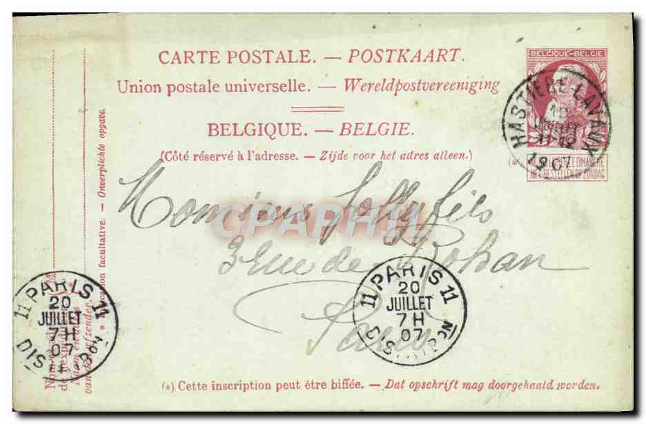Entier Belgique 10c Hastiere Lavaux 
