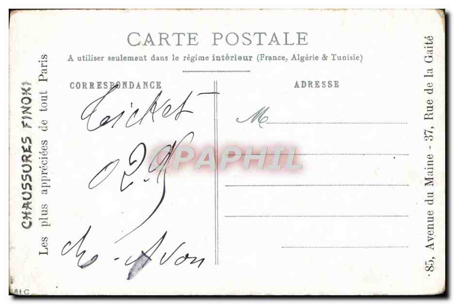 Femme à la boîte aux lettres de l'Amour — illustration — Chaussures Finnoxt — Achterkant