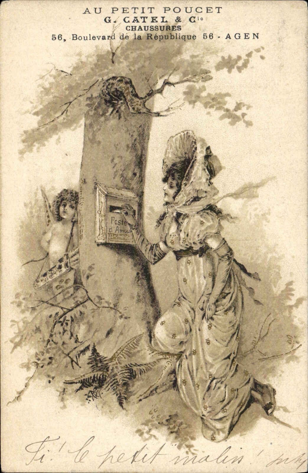 Fête d'Amour — G. CATEL & Cie, Chaussures, 56, Boulevard de la République, Agen