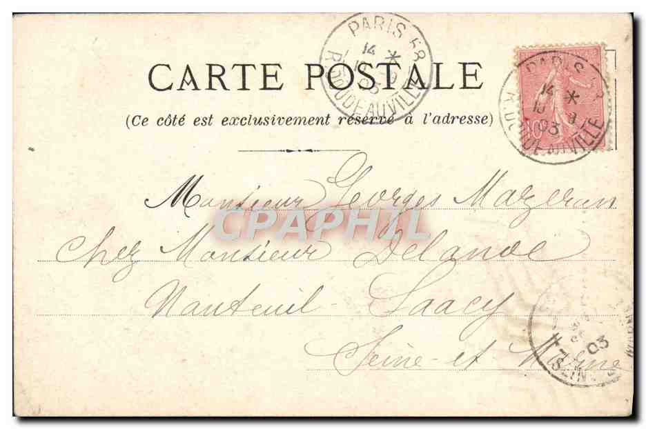 Fête d'Amour — G. CATEL & Cie, Chaussures, 56, Boulevard de la République, Agen — Verso