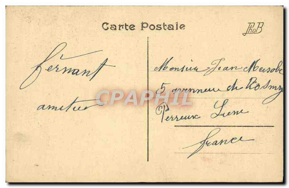 CPA Militaria bouclier humain — Rückseite